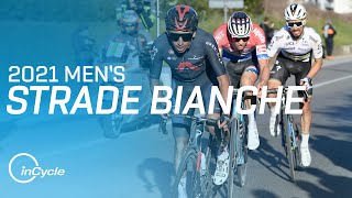 Strade Bianche  Mens Race Highlights  inCycle [upl. by Yllor]