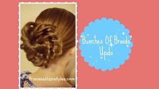 quotBunches Of Braidsquot Updo Hairstyle Tutorial [upl. by Saw]