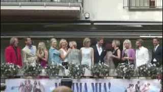 All four members of Abba reunited for the Mamma Mia movie launch [upl. by Anneiv]