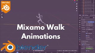 Mixamo Walk amp Run Animations in Blender in HindiUrdu  Mixamo  Blender Tips [upl. by Innoj]