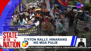 ICYMI  Piston rally hinarang ng mga pulis LRT1 Cavite Extension Phase 1 Atbp  SONA [upl. by Ahsinat]