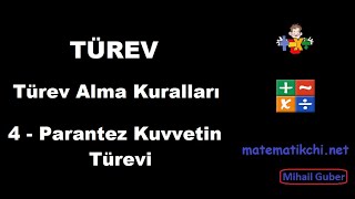 Türev Alma Kuralları Konu Anlatımı 4  Parantez Kuvvetin Türevi [upl. by Janey]