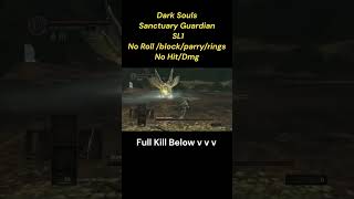 Dark Souls Sanctuary Guardian SL1 No Roll blockparryrings No HitDmg short [upl. by Lacefield654]