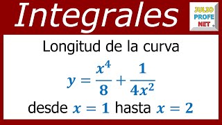 LONGITUD DE UNA CURVA  Ejercicio 1 [upl. by Ellicec]