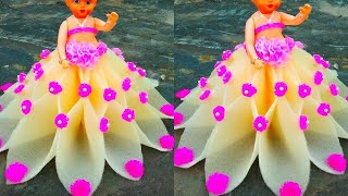 FoamkiGudiya फोम की गुड़िया Foam Doll knitterampcrafterYogita foamcraft foam flowers [upl. by Adnhoj]