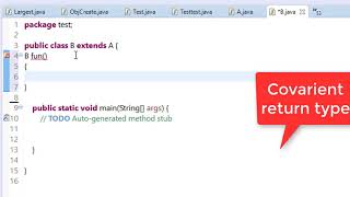 64 covariant return type in java [upl. by Emorej937]