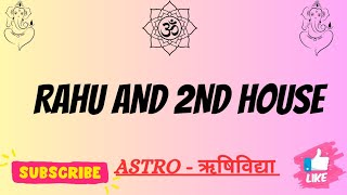 Discover the Impact of Rahu in the 2nd House Horoscope Insightsrahujyotishvedang [upl. by Norby]