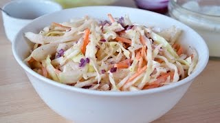 How to Make Coleslaw  Easy Homemade Cabbage Slaw Recipe [upl. by Basso]