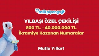 Milli Piyango 31 Aralık 2023 Çekilişi No 77  800 TL ve 40000000 Tl İkramiye Çekilişi [upl. by Ecilahc]