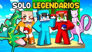 Atrapado en una ISLA de POKEMON LEGENDARIOS en Minecraft [upl. by Aydne247]