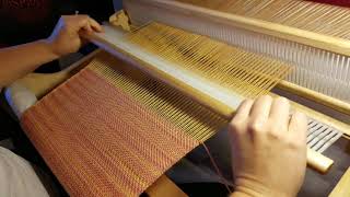 Weaving 21 twill on Rigid Heddle Loom [upl. by Twedy]