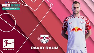 D RAUM facestats RB Leipzig How to create in PES 2021 [upl. by Shuma564]