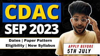 CDAC NEW Batch Announced  Sept 2023 Batch  Courses  Eligibility  CCAT Syllabus Changed ✅ [upl. by Drugge]