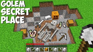 I DIG DIRT and FOUND GOLEM SECRET PLACE WITH RAREST ITEMS in Minecraft  IRON GOLEM TREASURE [upl. by Artemahs129]