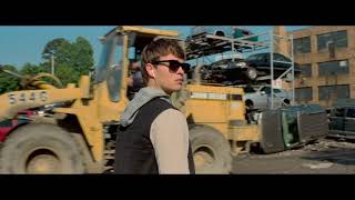 Baby Driver  Easy Car Junkyard Scene HD [upl. by Pokorny]