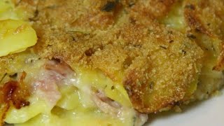 TORTINO DI PATATE AL FORNO con cotto e formaggio sub eng [upl. by Lledualc]