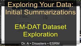 EMDAT Initial Data Exploration [upl. by Oznol500]