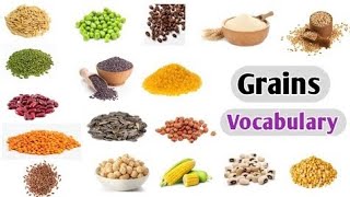 Grains Vocabulary Grains Seeds amp Cereals Name In English With Pictures foryou 1million [upl. by Natlus]