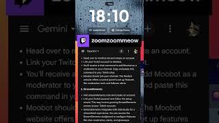 What bots does Google Gemini suggest for beginner Twitch streams  zoomzoommeow on Twitch [upl. by Humbert387]