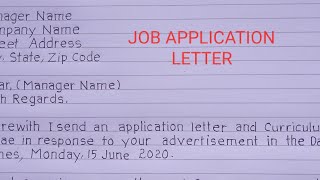 How to write job application letter sample [upl. by Bonis]