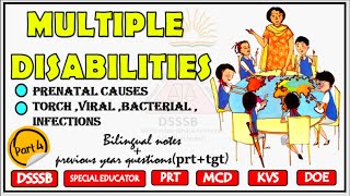 Multiple disability in Hindi  Prenatal causes Torch  पूरी जानकारी के साथ dsssb specialeducator [upl. by Helfand208]