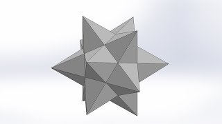 How to make Small Stellated Dodecahedron by SolidWorks  3D CAD [upl. by Girish931]