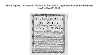 A Short Demurrer to the jews by William Prynne 1656 [upl. by Amy924]