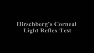 Hirschberg Pentorch test video for HKU medical students s31wmv [upl. by Rudin]