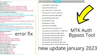 MTK Auth Bypass Tool V75 NEW Update Error Fix 2023 [upl. by Zahara]