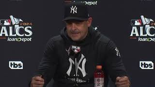 Yankees Manager Aaron Boone Praised Game 1 Starter Carlos Rodon postgame after ALCS W vs Guardians [upl. by Favien582]