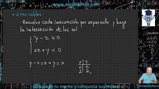 Sistemas de inecuaciones lineales con una y dos variables [upl. by Lila]