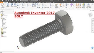 Autodesk Inventor Tutorial Bolt [upl. by Innis]