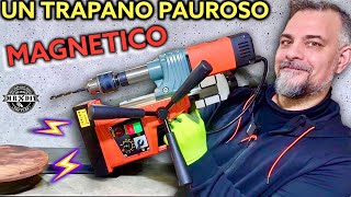 Potente trapano magnetico a colonna 1400W e 13000N vevor per lavori sul ferro e legno no parkside [upl. by Oluap]