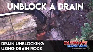 Drain unblocking  Drain rods [upl. by Isia]