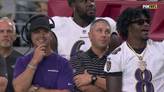 TYLER HUNTLEY IMPROVISATION  Baltimore Ravens vs Arizona Cardinals  NFL Preseason 2022 [upl. by Oiceladni727]