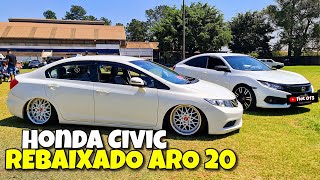 HONDA CIVIC REBAIXADO ARO 20 G9 vs G10 [upl. by Euk]