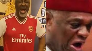 See what Sen Dino Melaye did to Sen Orji Kalu after Arsenal lost premier league [upl. by Anierdna]