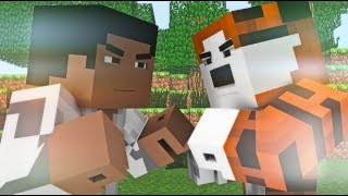 Minecraft Rap Battle Animation ROUND 1  BdoubleO100 vs NobodyEpic [upl. by Ytsirhc]