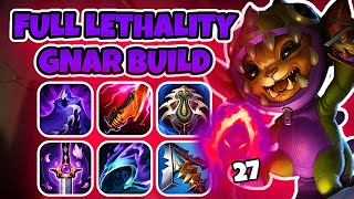 FULL LETHALITY ONE SHOT GNAR BUILD Season 14 Gnar Gameplay League of Legends [upl. by Inasah]