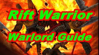 61 Warlord Guide  The Warlord Warrior Build I Use in Rift PvP Warfronts [upl. by Anavi]