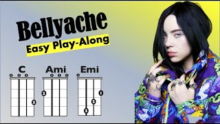 Bellyache Billie Eilish EASY Ukulele PlayAlong [upl. by Klapp]