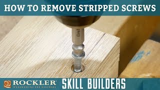 How to Remove Stripped Screws with a Screw Extractor  Rockler Skill Builder [upl. by Smiley100]