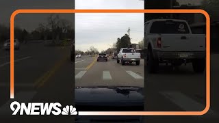 Dash cam captures shooting on busy Denver road [upl. by Essilevi]