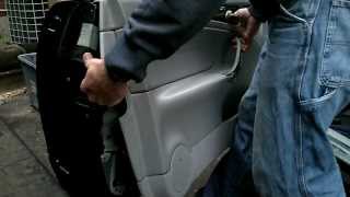 Mercedes w203w208w209 door panel removal [upl. by Koralie]