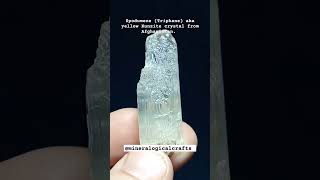 Spodumene Triphane aka yellow Kunzite crystal from Afghanistan gemstone kunzite spodumene fyp [upl. by Dietz]