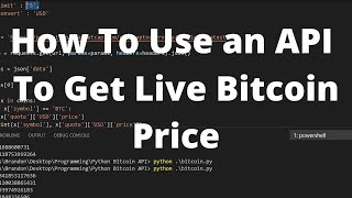 How to Use an API in Python to get Bitcoins Price Live  Along with other Cryptocurrencies [upl. by Mungo]