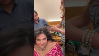 Part 1 of 3  Bridal Hairstyling Tutorial  Bridal Hairstyle  Indian Bride [upl. by Alley]