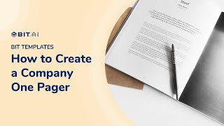 How to Create a Company One Pager  Bitai [upl. by Atinal]