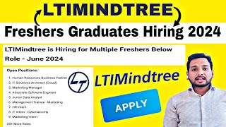 LTIMindtree Recruitment 2024 Freshers amp Experienced  Salary Rs 8  40 LPA  Remote amp Hybrid Roles [upl. by Larue]