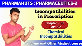 PHARMACEUTICSII Lecture  Chemical incompatibilities PHARMAHUTS DIPLOMA IN PHARMACYNeeraj rai [upl. by Elleined]